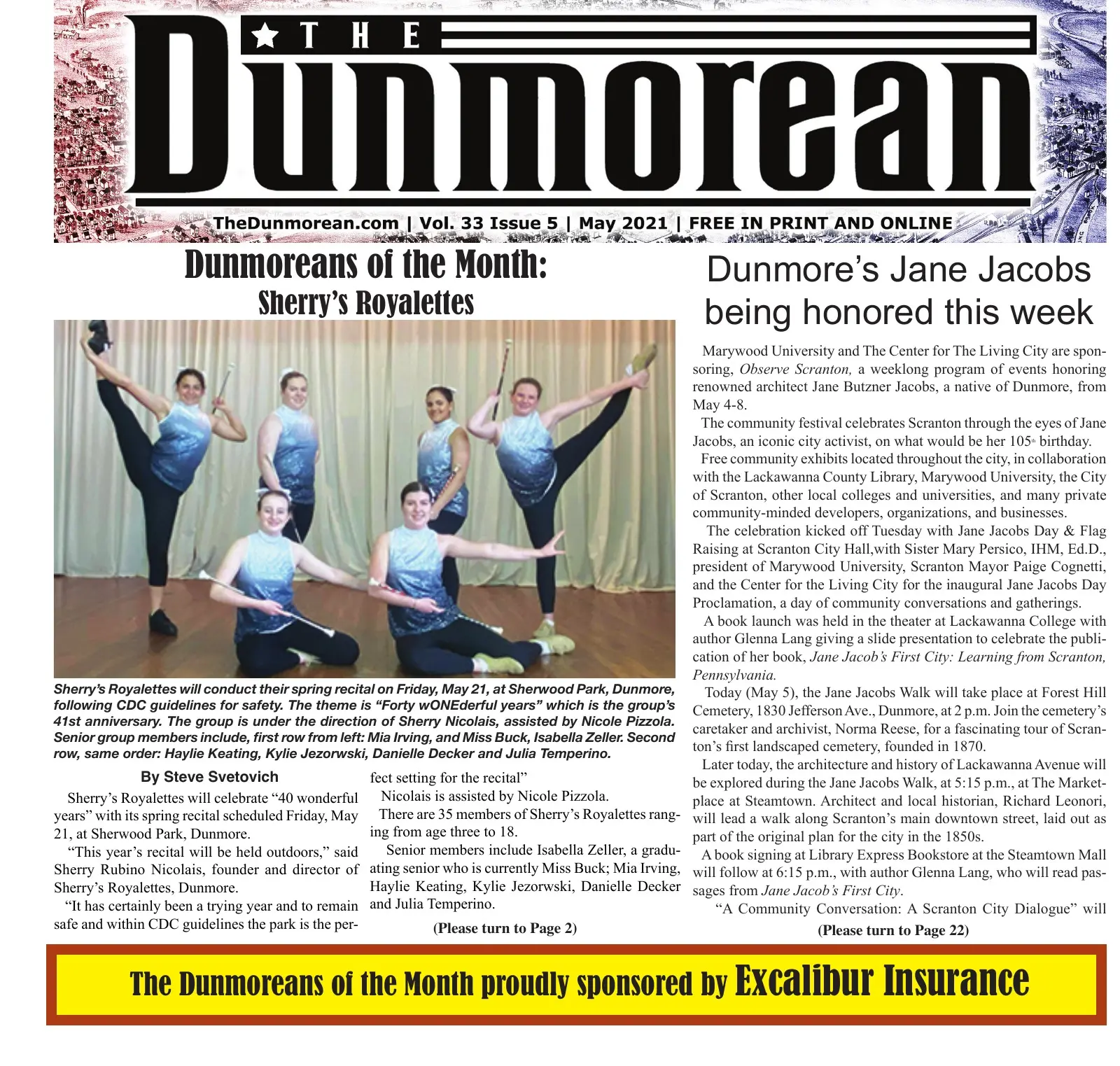 Front page of the May 2021 Dunmorean