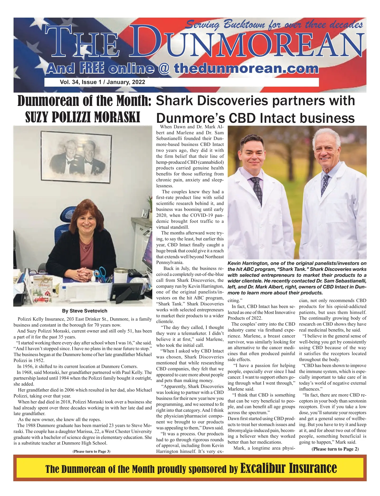 Front page of the January 2022 Dunmorean