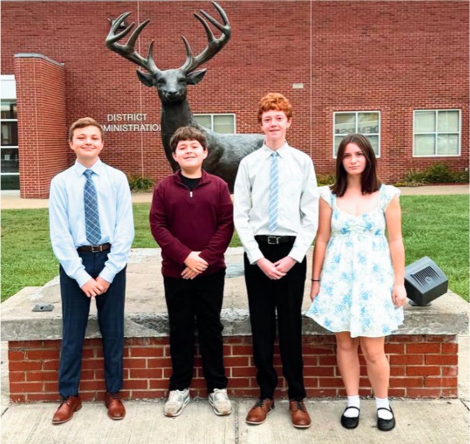 Freshman class officers for the Class of 2030 at Dunmore High School are, from left: Michael Gentile, president; Mason Young, vice president; Will O’Malley, secretary, and Courtney Rudalavage, treasurer.